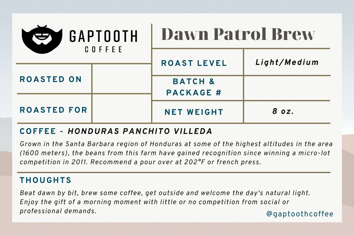 Dawn Patrol Brew - 8 oz